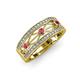 3 - Aurelia 0.54 ctw Rhodolite Garnet and Natural Diamonds Wedding Band 