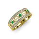 3 - Aurelia 0.47 ctw Emerald and Natural Diamonds Wedding Band 