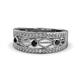 1 - Aurelia 0.52 ctw Black and White Natural Diamonds Wedding Band 