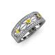 3 - Aurelia 0.52 ctw Yellow Sapphire and Natural Diamonds Wedding Band 