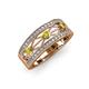 3 - Aurelia 0.53 ctw Yellow and White Natural Diamonds Wedding Band 