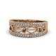 1 - Aurelia 0.50 ctw Smoky Quartz and Natural Diamonds Wedding Band 