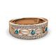 2 - Aurelia 0.52 ctw London Blue Topaz and Natural Diamonds Wedding Band 