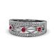 1 - Aurelia 0.53 ctw Ruby and Natural Diamonds Wedding Band 