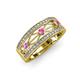 3 - Aurelia 0.52 ctw Pink Sapphire and Natural Diamonds Wedding Band 