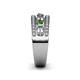 5 - Aurelia 0.54 ctw Green Garnet and Natural Diamonds Wedding Band 