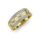 3 - Aurelia 0.47 ctw Aquamarine and Natural Diamonds Wedding Band 