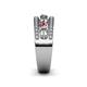 5 - Aurelia 0.47 ctw Pink Tourmaline and Natural Diamonds Wedding Band 