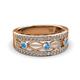 2 - Aurelia 0.52 ctw Blue Topaz and Natural Diamonds Wedding Band 