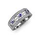 3 - Aurelia 0.47 ctw Iolite and Natural Diamonds Wedding Band 