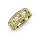 3 - Aurelia 0.54 ctw Peridot and Natural Diamonds Wedding Band 