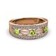 2 - Aurelia 0.54 ctw Peridot and Natural Diamonds Wedding Band 