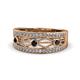 1 - Aurelia 0.52 ctw Black and White Natural Diamonds Wedding Band 