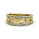 1 - Aurelia 0.52 ctw Yellow Sapphire and Natural Diamonds Wedding Band 