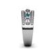 5 - Aurelia 0.52 ctw London Blue Topaz and Natural Diamonds Wedding Band 