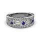 2 - Aurelia 0.52 ctw Blue Sapphire and Natural Diamonds Wedding Band 