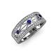 3 - Aurelia 0.52 ctw Blue Sapphire and Natural Diamonds Wedding Band 