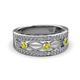 2 - Aurelia 0.53 ctw Yellow and White Natural Diamonds Wedding Band 