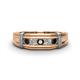 1 - Kevin 0.53 ctw Black Diamond and Natural Diamond Men Wedding Band (7.80 mm) 