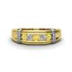 1 - Kevin 0.56 ctw Yellow Sapphire and Natural Diamond Men Wedding Band (7.80 mm) 