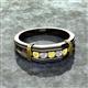 3 - Kevin 0.56 ctw Yellow Sapphire and Natural Diamond Men Wedding Band (7.80 mm) 