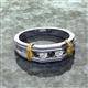3 - Kevin 0.53 ctw Black Diamond and Natural Diamond Men Wedding Band (7.80 mm) 