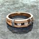 3 - Kevin 0.53 ctw Black Diamond and Natural Diamond Men Wedding Band (7.80 mm) 