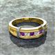 3 - Kevin 0.44 ctw Amethyst and Natural Diamond Men Wedding Band (7.80 mm) 