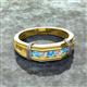 3 - Kevin 0.47 ctw Blue Topaz and Natural Diamond Men Wedding Band (7.80 mm) 