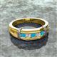 3 - Kevin 0.41 ctw Turquoise and Natural Diamond Men Wedding Band (7.80 mm) 