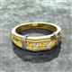 3 - Kevin 0.44 ctw Citrine and Natural Diamond Men Wedding Band (7.80 mm) 