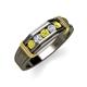 4 - Kevin 0.50 ctw Yellow Diamond and Natural Diamond Men Wedding Band (7.80 mm) 