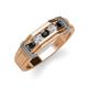 4 - Kevin 0.53 ctw Black Diamond and Natural Diamond Men Wedding Band (7.80 mm) 