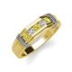 4 - Kevin 0.50 ctw Yellow Diamond and Natural Diamond Men Wedding Band (7.80 mm) 