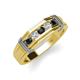 4 - Kevin 0.53 ctw Black Diamond and Natural Diamond Men Wedding Band (7.80 mm) 