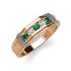 4 - Kevin 0.68 ctw Created Alexandrite and Natural Diamond Men Wedding Band (7.80 mm) 