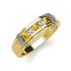 4 - Kevin 0.44 ctw Citrine and Natural Diamond Men Wedding Band (7.80 mm) 