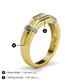 5 - Kevin 0.56 ctw Yellow Sapphire and Natural Diamond Men Wedding Band (7.80 mm) 