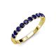 4 - Clara 3.00 mm Blue Sapphire 10 Stone Wedding Band 