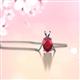 2 - Jassiel 6x4 mm Oval Cut Ruby Double Bail Solitaire Pendant Necklace 