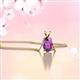 2 - Jassiel 6x4 mm Oval Cut Amethyst Double Bail Solitaire Pendant Necklace 