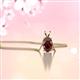 2 - Jassiel 6x4 mm Oval Cut Red Garnet Double Bail Solitaire Pendant Necklace 
