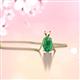 2 - Jassiel 6x4 mm Oval Cut Emerald Double Bail Solitaire Pendant Necklace 