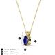 3 - Jassiel 6x4 mm Oval Cut Blue Sapphire Double Bail Solitaire Pendant Necklace 