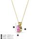 3 - Jassiel 6x4 mm Oval Cut Pink Sapphire Double Bail Solitaire Pendant Necklace 
