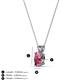 3 - Jassiel 6x4 mm Oval Cut Pink Tourmaline Double Bail Solitaire Pendant Necklace 