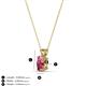 3 - Jassiel 6x4 mm Oval Cut Pink Tourmaline Double Bail Solitaire Pendant Necklace 