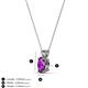 3 - Jassiel 6x4 mm Oval Cut Amethyst Double Bail Solitaire Pendant Necklace 