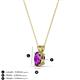 3 - Jassiel 6x4 mm Oval Cut Amethyst Double Bail Solitaire Pendant Necklace 