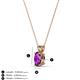 3 - Jassiel 6x4 mm Oval Cut Amethyst Double Bail Solitaire Pendant Necklace 